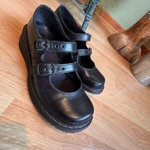 Vintage - Dr. Martins - Black Leather Mary Janes Candie - Size 7 (8)